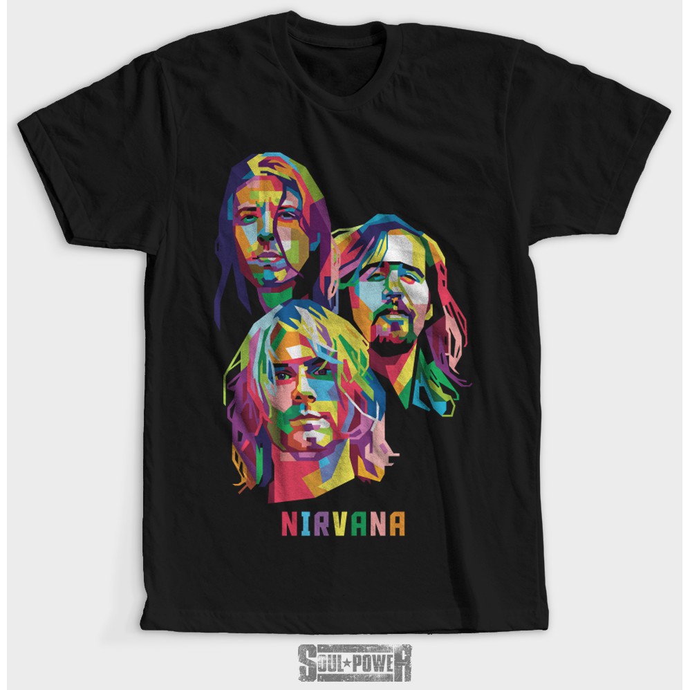 KAOS DISTRO 3D MURAH MUSIK NIRVANA WPAP ORIGINAL SOULPOWERSTYLE