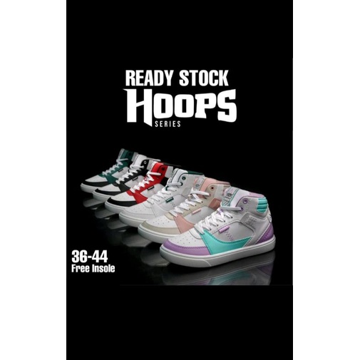 Aerostreet Hoops Hitam Putih/merah hitam/putih putih/Hijau Hitam/Hoops fullblack