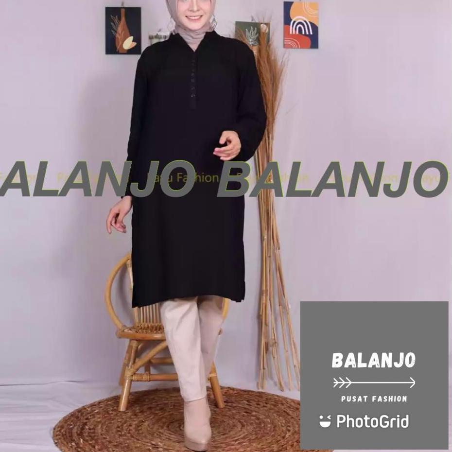 ⚡️9.9 MALL⚡️ Pakaian wanita Tunik Katun Rayon Polos Terbaru Busui Jumbo Cod Balanjo ??