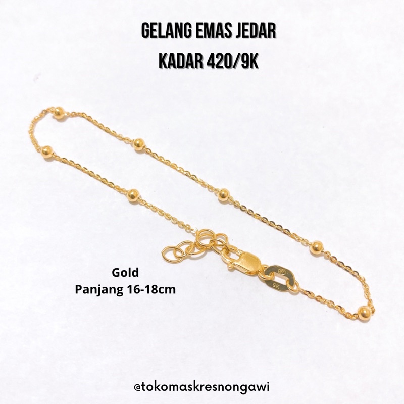 Gelang emas Jedar kadar 420/9K BESTSELLER TERMURAH