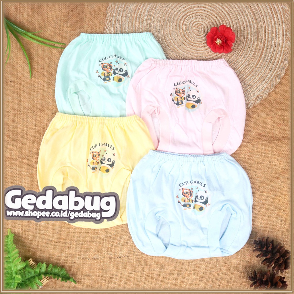 3 Pcs - Celana Pop Merk Baby Mocha Warna Sablon / Litle Boboho | Gedabug