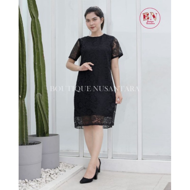 Flash Sale Dress Natal Kristen Brokat Midi Pesta Kondangan Hajatan Modern 2023