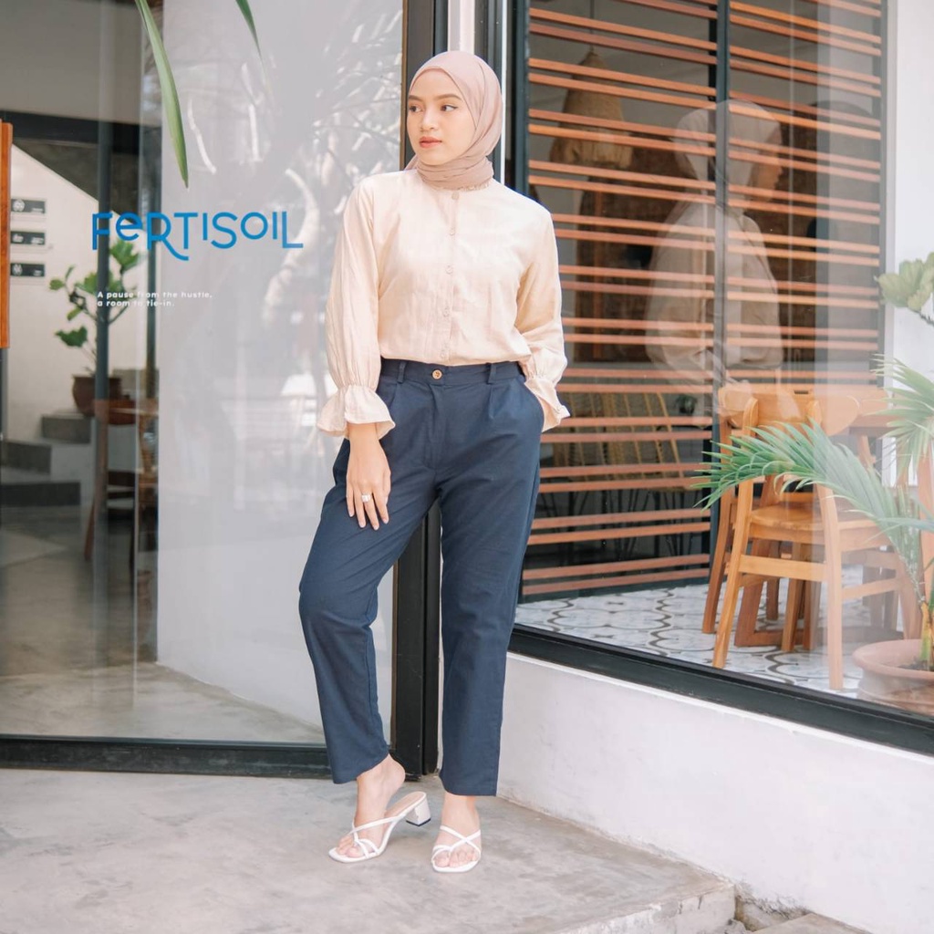 CELANA PANJANG WANITA BAHAN KATUN UNTUK FORMAL DAN CASUAL - GIO PANTS DEEWIDIY