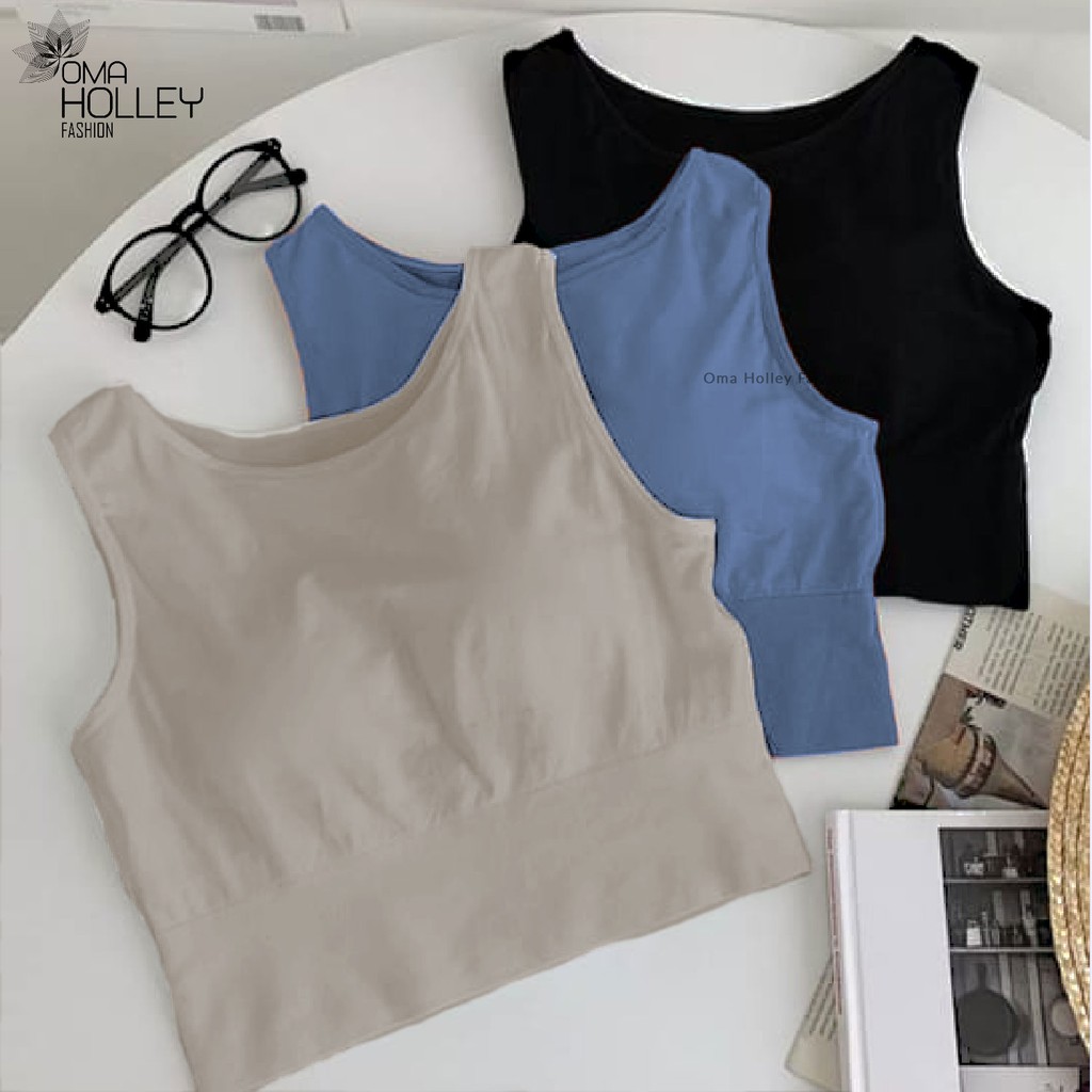 (COD) OH Fashion Bra Sport Olahraga Pakaian Wanita Tank Top Model Crop Import Fashion Korea #0001 🟠