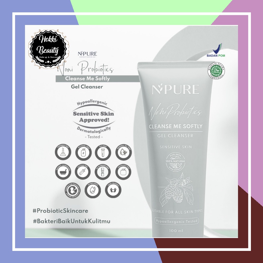 NPURE NONI PROBIOTICS &quot;CLEANSE ME SOFTLY&quot; GEL CLEANSER 100ML -  50ML