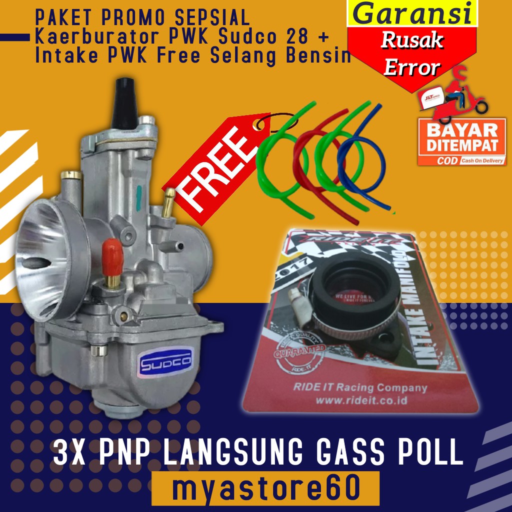 PROMO SPESIAL Terbatas Karburator Karbu KEIHIN PWK 28 PWK28 Plus Intake PWK 28 FREE SELANG BENSIN