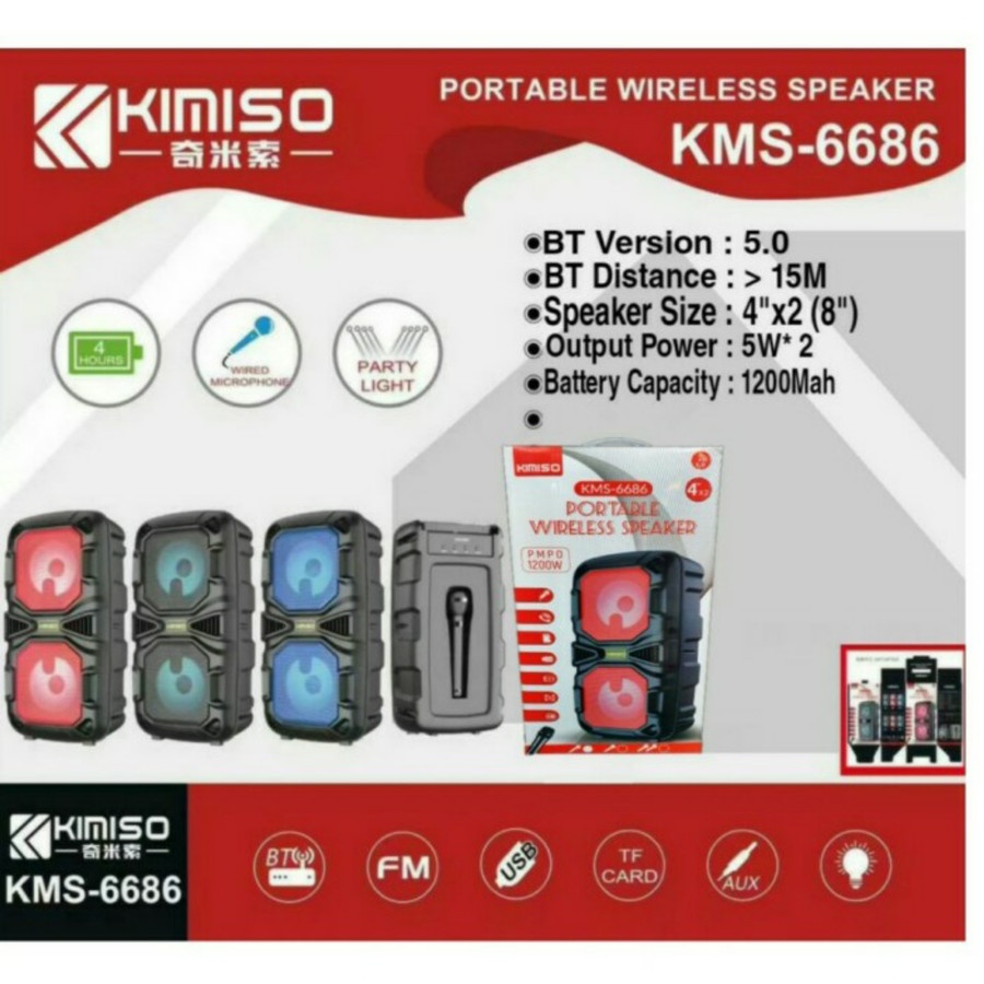 Speaker portabel bluetooth kimiso KMS 6686