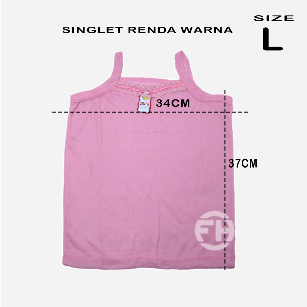 Singlet renda uk XL kaos dalam anak cewek