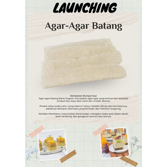 

Ikarie Organic Agar Agar Batang