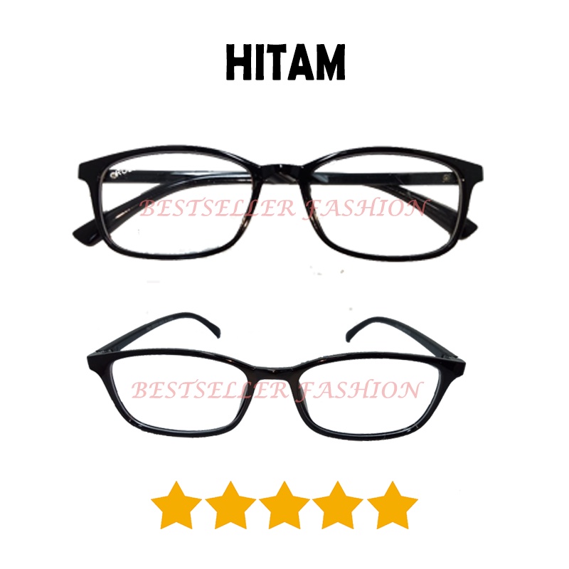 Kacamata Anti Radiasi Kacamata Bingkai Kotak Kecil Wanita dan Pria Fashion Eyeglasses Lensa Blue-ray Kacamata Gaya Anti Sinar Biru FREECASE