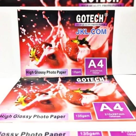 

Nay Kertas Seni / Photo Paper Glossy 135Gsm Gotech Isi 100 Kualitas Terbaik