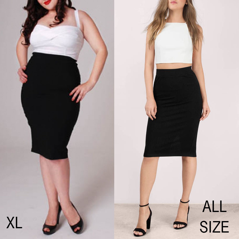  All size XL Basic Pencil Skirt Rok  Span  Rok  Pensil 