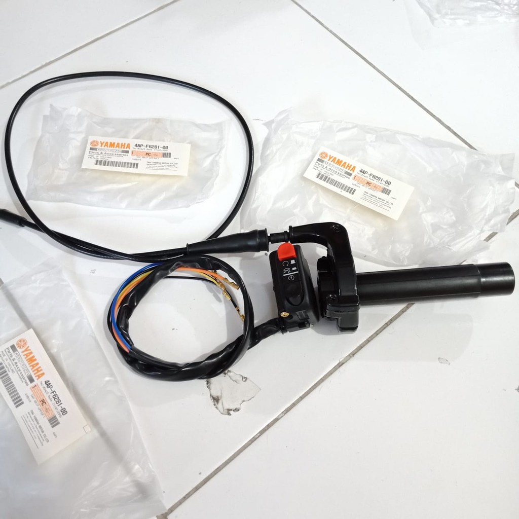 GAS SPONTAN YZ PLUS SAKLAR KANAN DOMINO2 TOMBOL STATER DAN LAMPU UNIVERSAL MOTOR YAMAHA YZ DOMINO