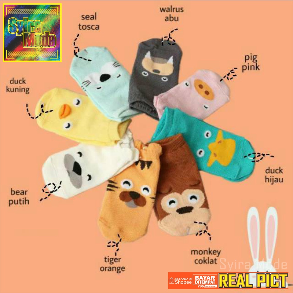 Kaos Kaki Bayi 1-3Thn. / Kaos Kaki Balita / Kaos Kaki Anti Slip CUTE ANIMAL / Baby Socks