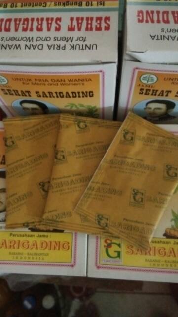 Jamu sarigading dijual perbox isi 10bks