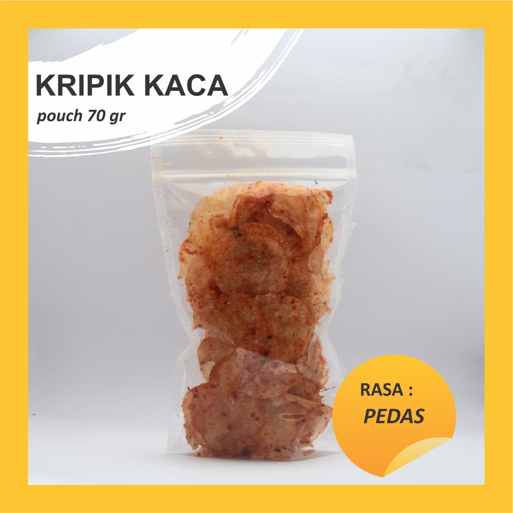 makanan ringan/keripik kaca/pouch 70 gram