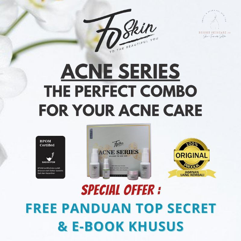 PAKET PERAWATAN WAJAH 70SKIN ACNE SERIES + E-BOOK