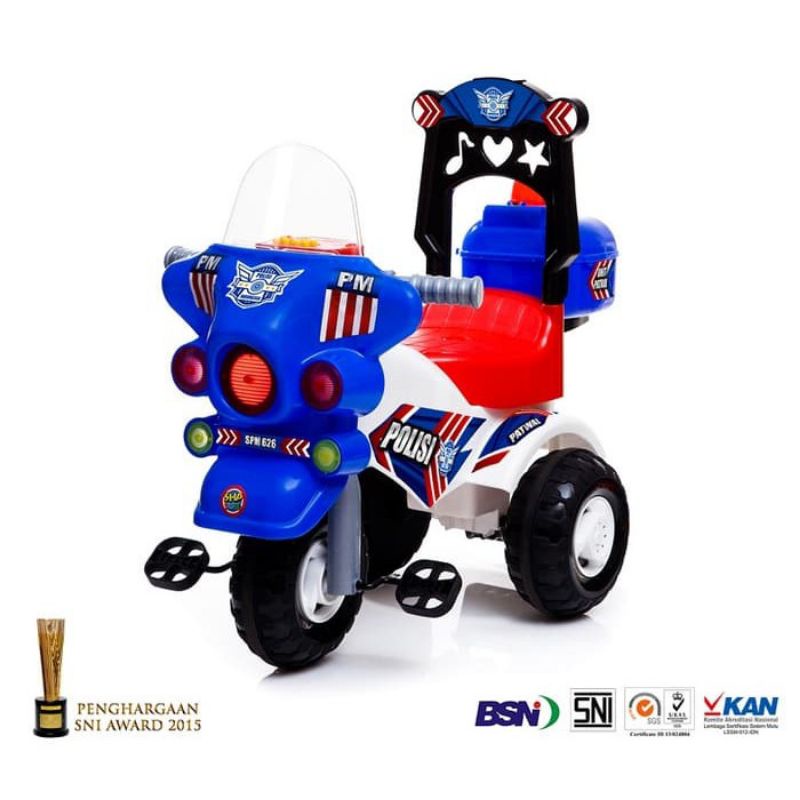 SPM- 626 MAINAN MOTOR ANAK RODA TIGA /DORONGAN DAN MUSIK BY SHP TOYS