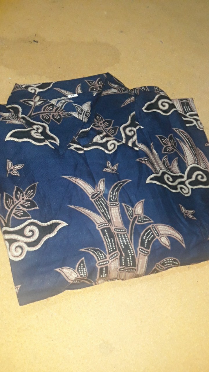 Size M L Xl Xxl Bswart Batik Hrb026 Kenongo Hem Batik Monochrome Semut Coklat Kemeja Batik Pria