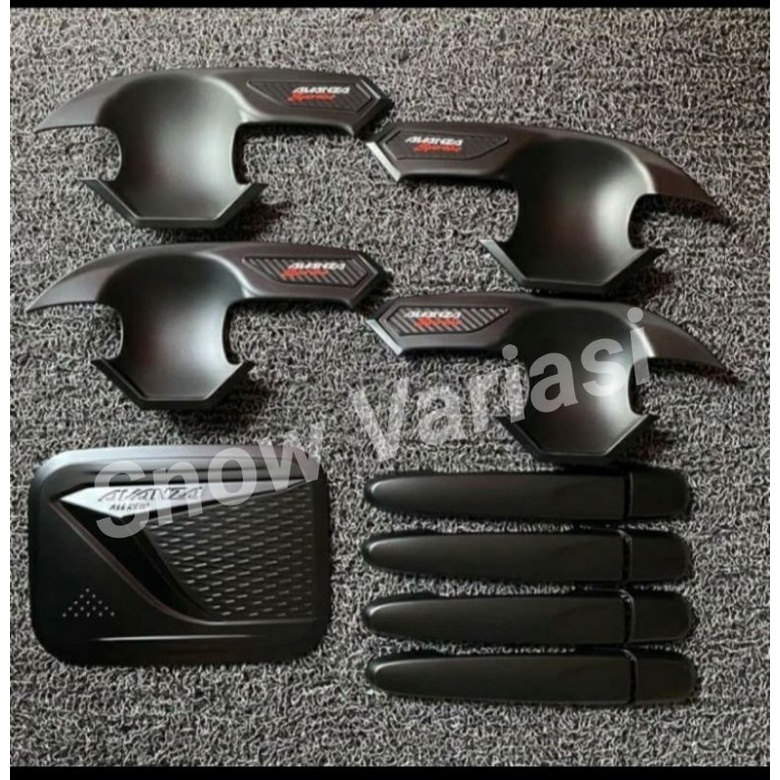 Paket outer handle tank cover mobil all new Avanza 2012-2020 hitam dof