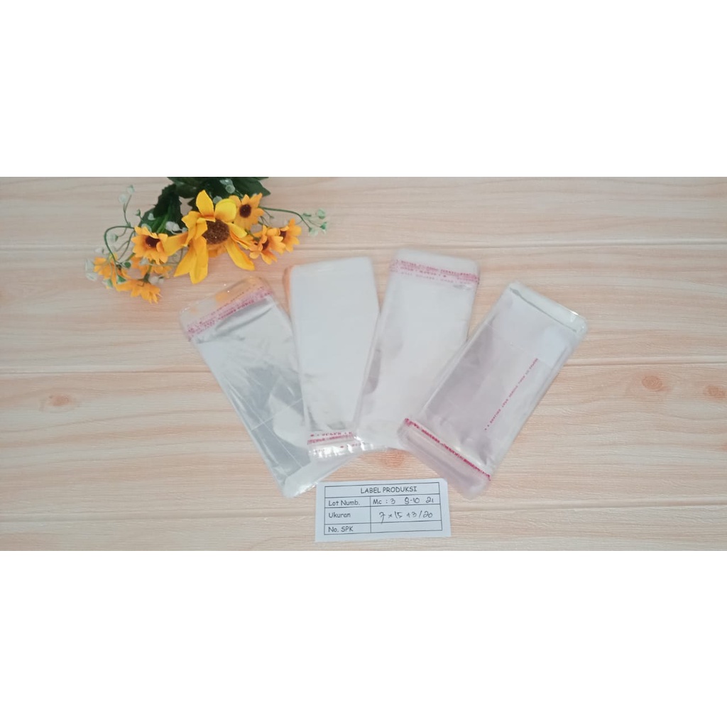 

PLASTIK OPP UANG || OPP PLASTIK UANG UKURAN 7CM X15CM