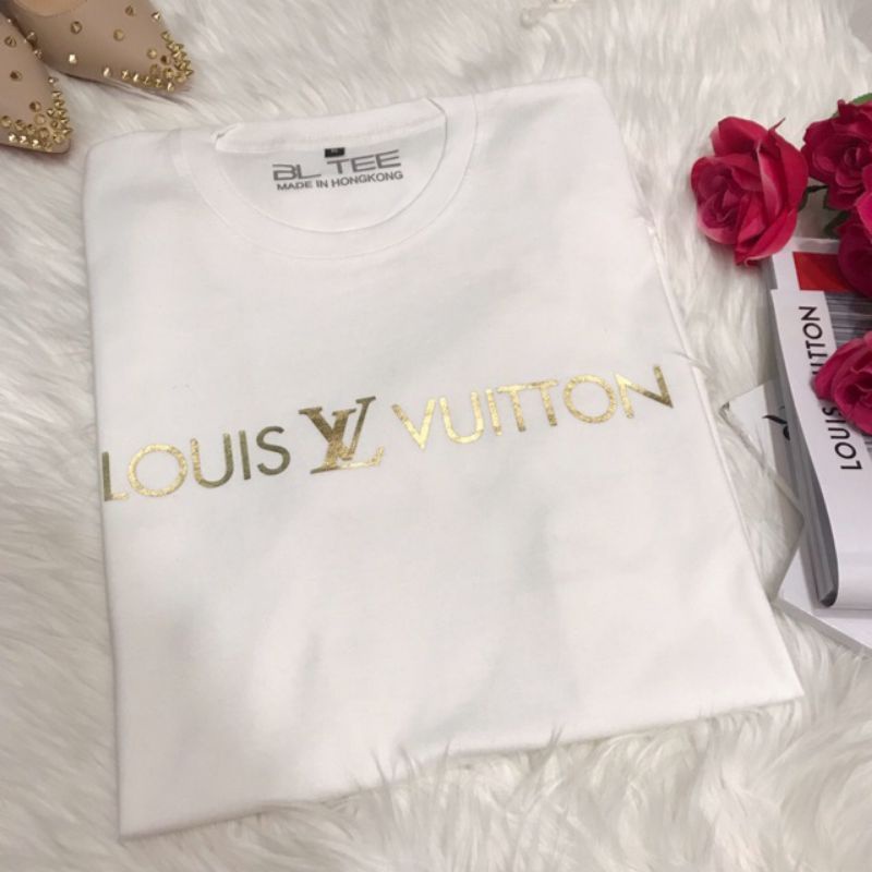 KAOS LOGO GOLD LV LOUIS  VUITTON HYPE IMPOR