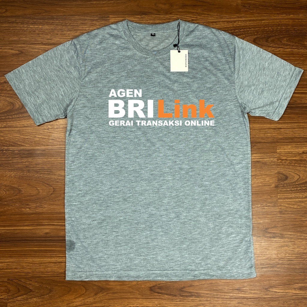 Baju Kaos Agen BRILink Gerai Transaksi Online Bri Link Lengan Pendek Katun Distro Terbaru