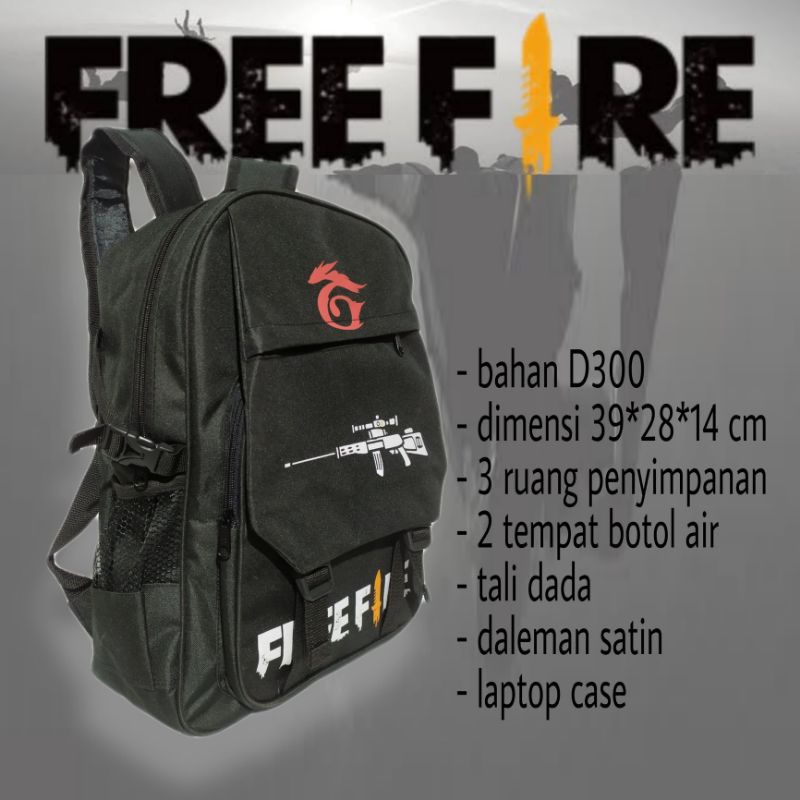 tas anak laki laki - tas anak free fire - tas ransel sekolah anak sd - tas anak cowok karakter