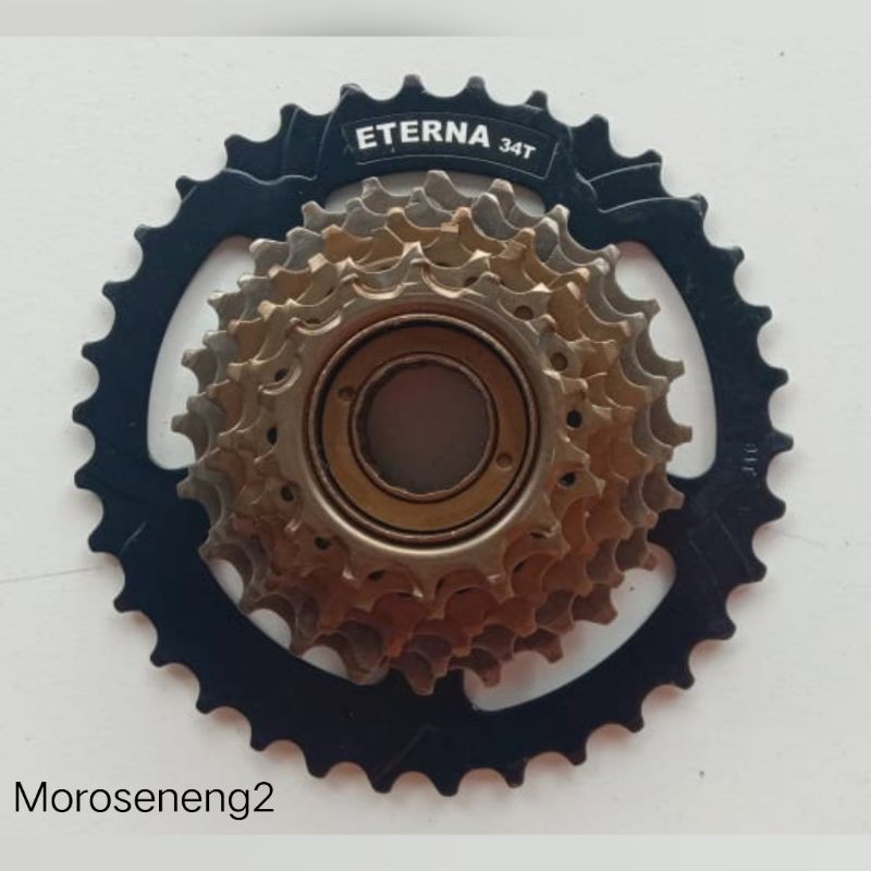 Freewheel Gir Susun 7 Speed Megarange 34T Merk Eterna