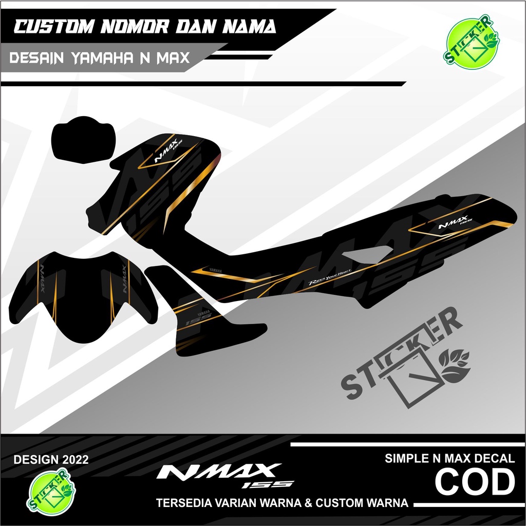 DECAL NMAX 2020 2021 2022 NEW DESIGN SIMPLE STIKER FULL BODY NMAX BLOK