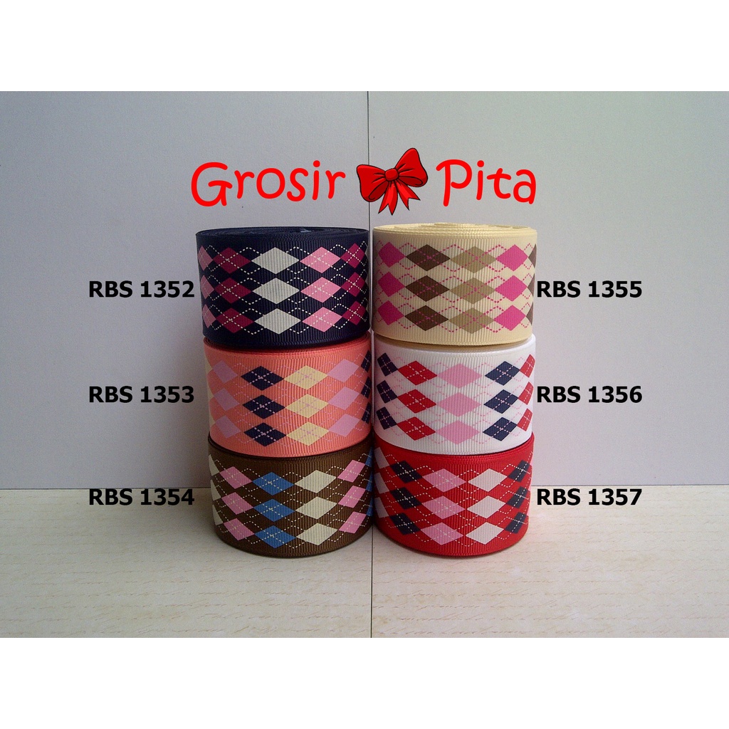 

(25 yard) Pita Grosgrain Motif RBS 1352,1353,1354,1355,1356,1357 | Toko Bahan Craft | Grosir Pita