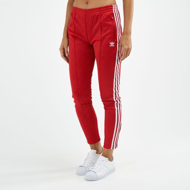 adidas sst track pants burgundy