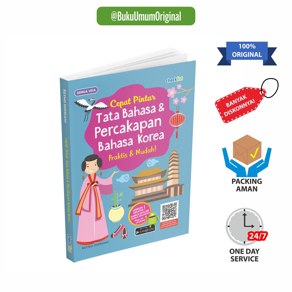 Buku Cepat PintarTata Bahasa & Percakapan Bahasa Korea (Praktis & Mudah)