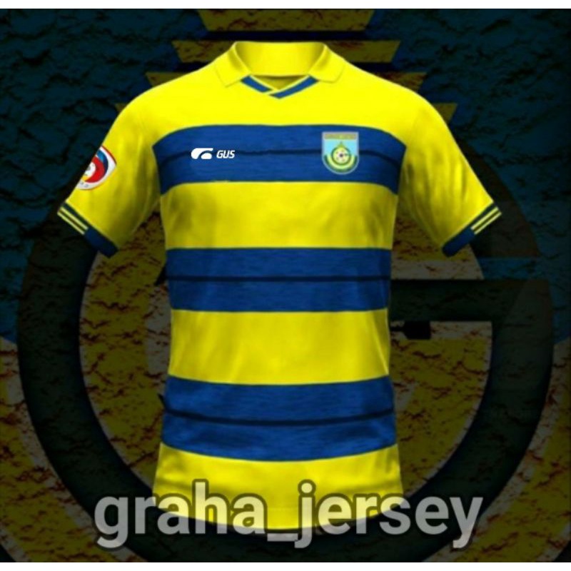 Jersey Gresik United FC Home Pre Season 2021 - 2022 Training Home Kuning Printing Lokal