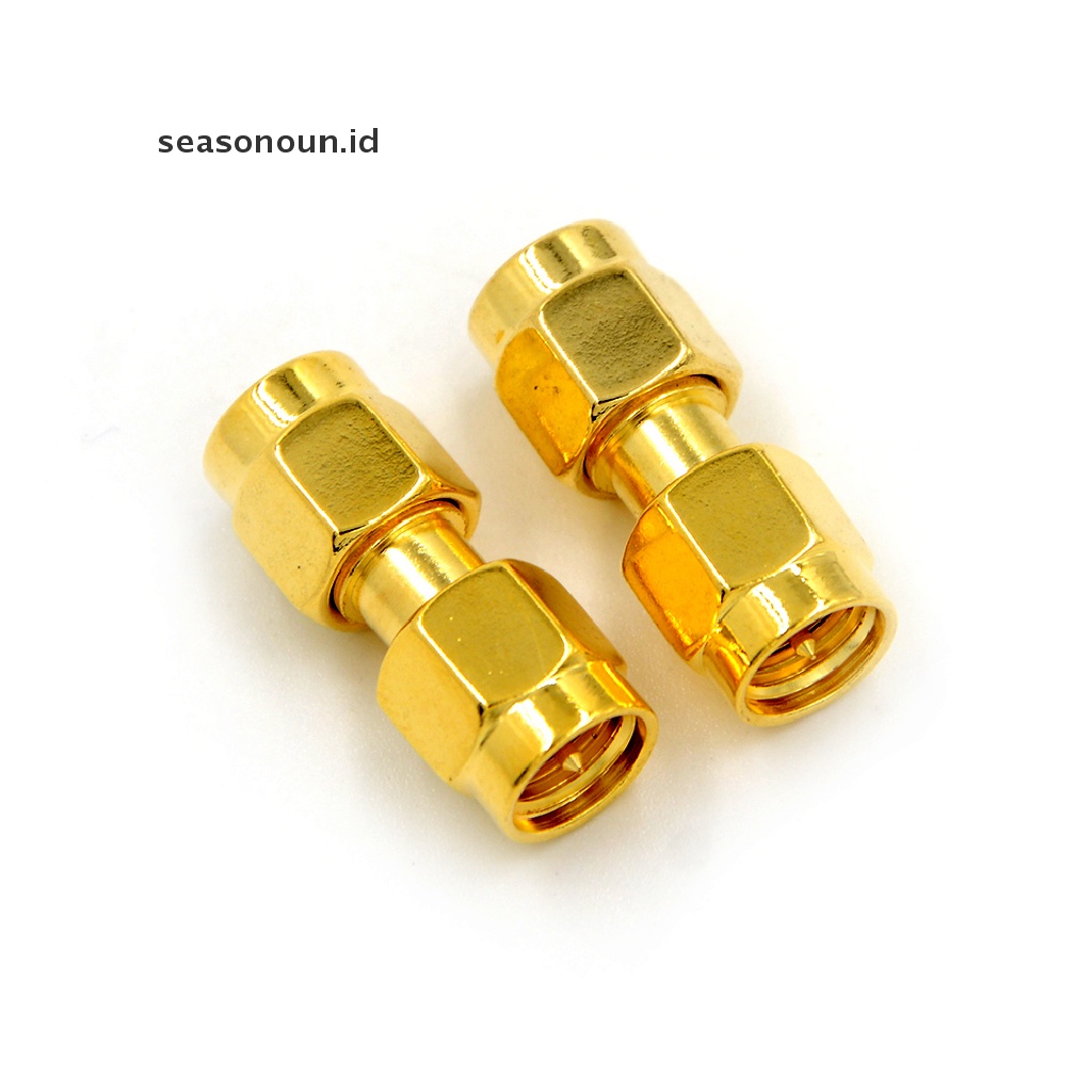 【seasonoun】 2Pcs SMA Male to SMA Male Plug in series RF Coaxial Adapter Connector .