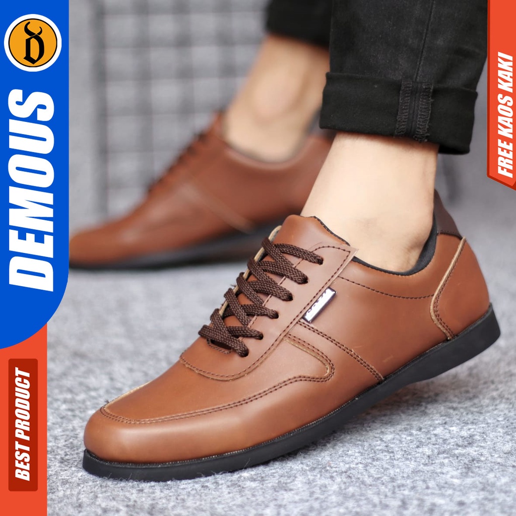 DEMOUS COSENZA Sepatu Kasual Kulit Pu Casual Pantofel Kerja