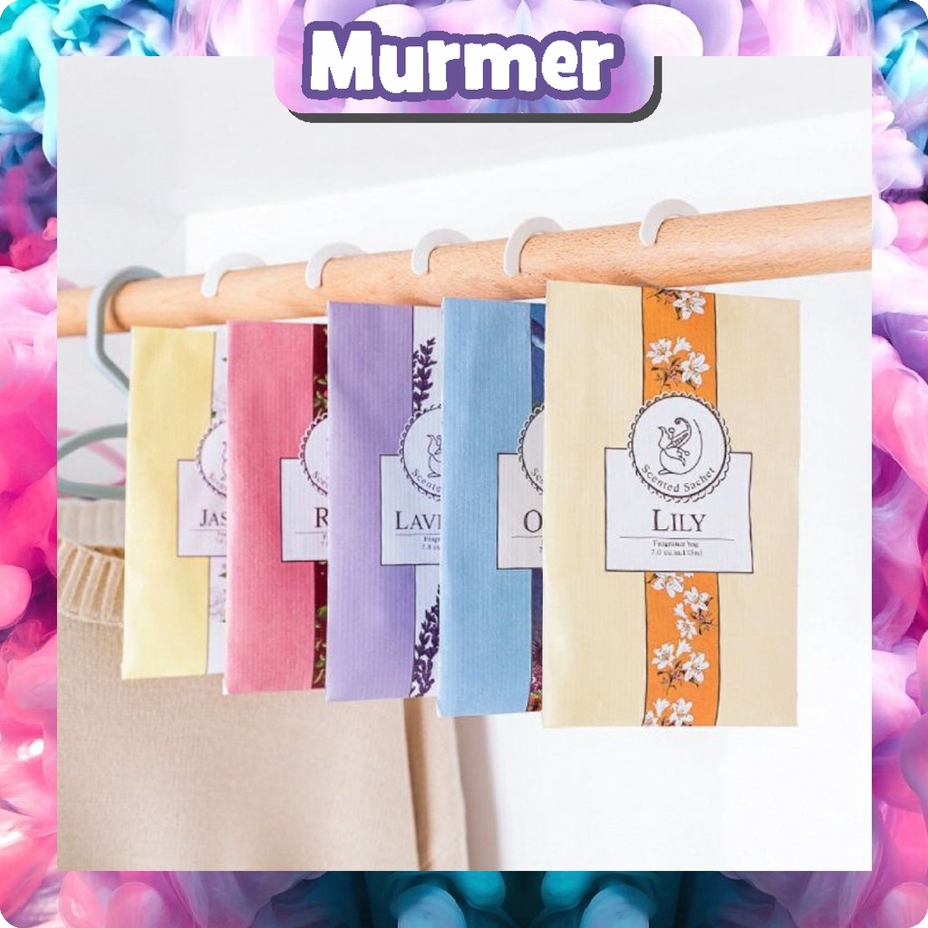 MurmerOfficial Pengharum Lemari Aromatherapy Pewangi Ruangan Gantung Pengharum Sachet Fragrance Bag Parfum Mobil Murah Import R809