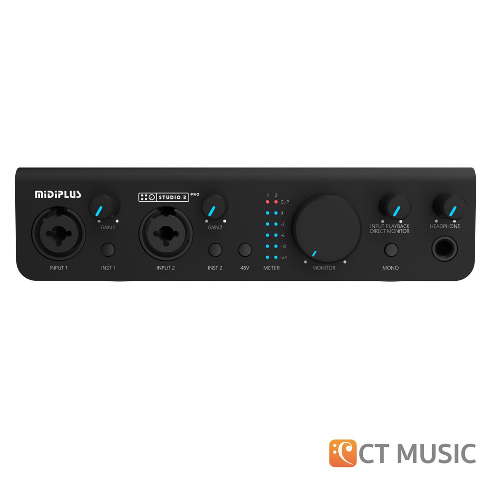 MIDIPLUS Studio 2 Soundcard Recording - Hitam