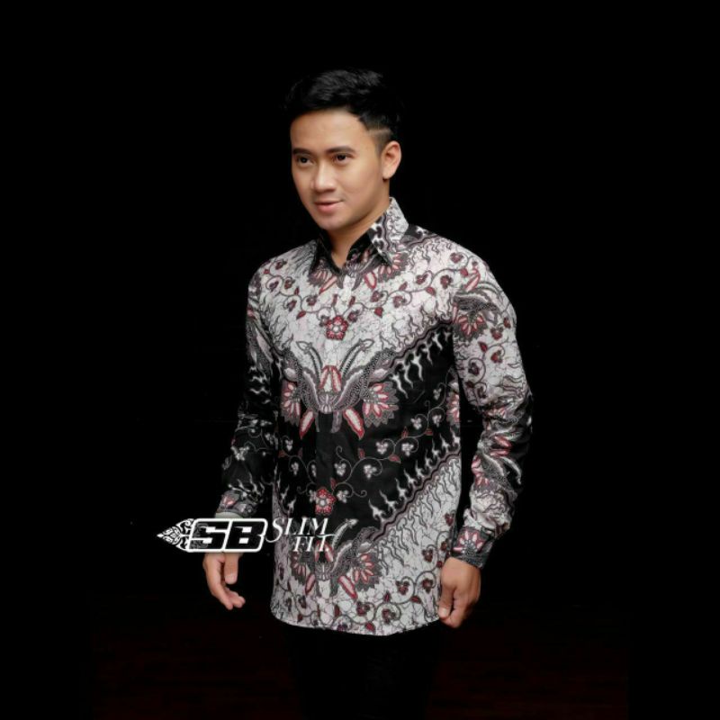 Bisa cod Kemeja batik lengan panjang / baju batik pria lengan panjang