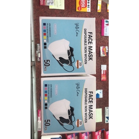 Masker duckbill Putih & Hitam / Masker 3ply / Masker careindo / Masker kesehatan