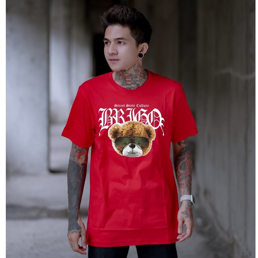 BRIGO Kaos Lengan Pendek Bear Style Culture II Kaos Distro BRIGO Beruang Style Culture II Kaos Katun Combed M-XL ( Pria &amp; Wanita )