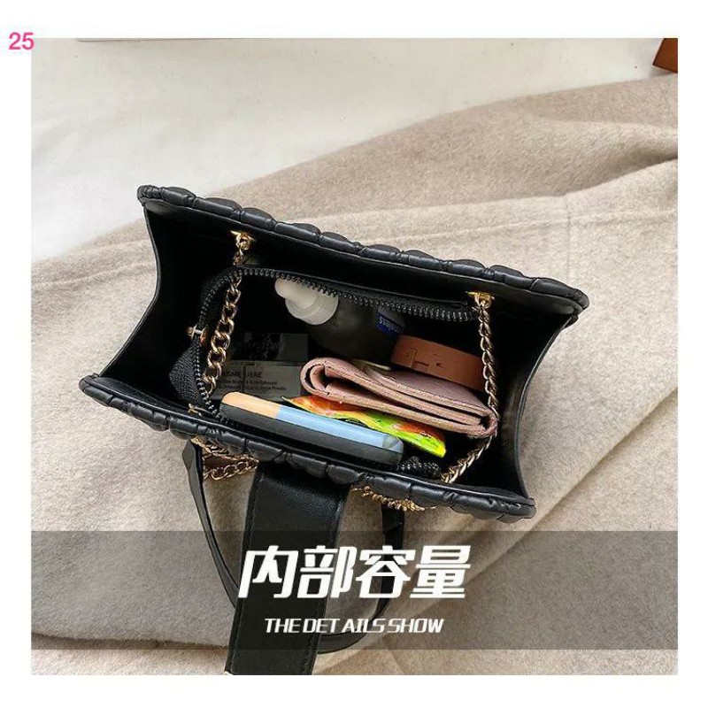 tas Import wanita tali Panjang sedang Hitam