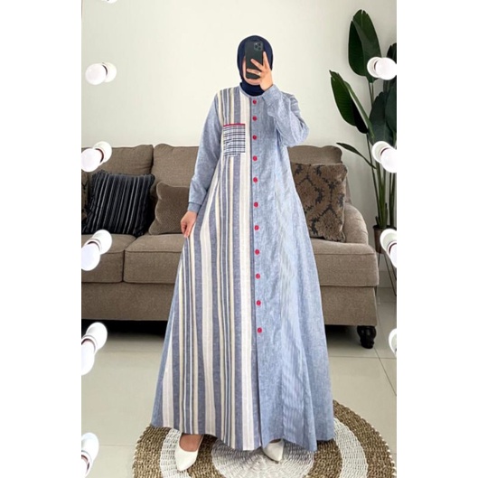 GAMIS KATUN KOMBINASI ORIGINAL BRANDSYAINA BY SEMUT