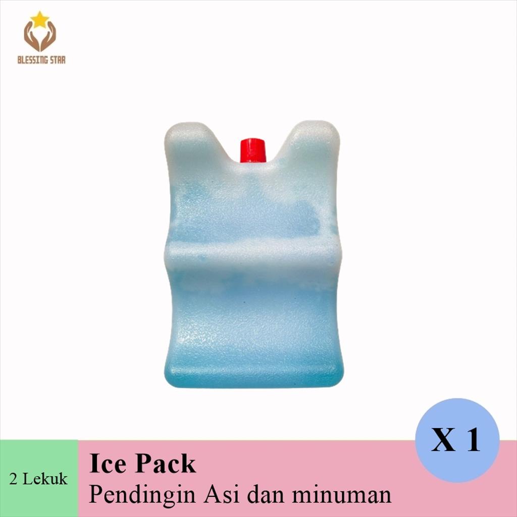 Ice Pack 2 LEKUK blue ice cool gel pendingin asi pengganti es batu