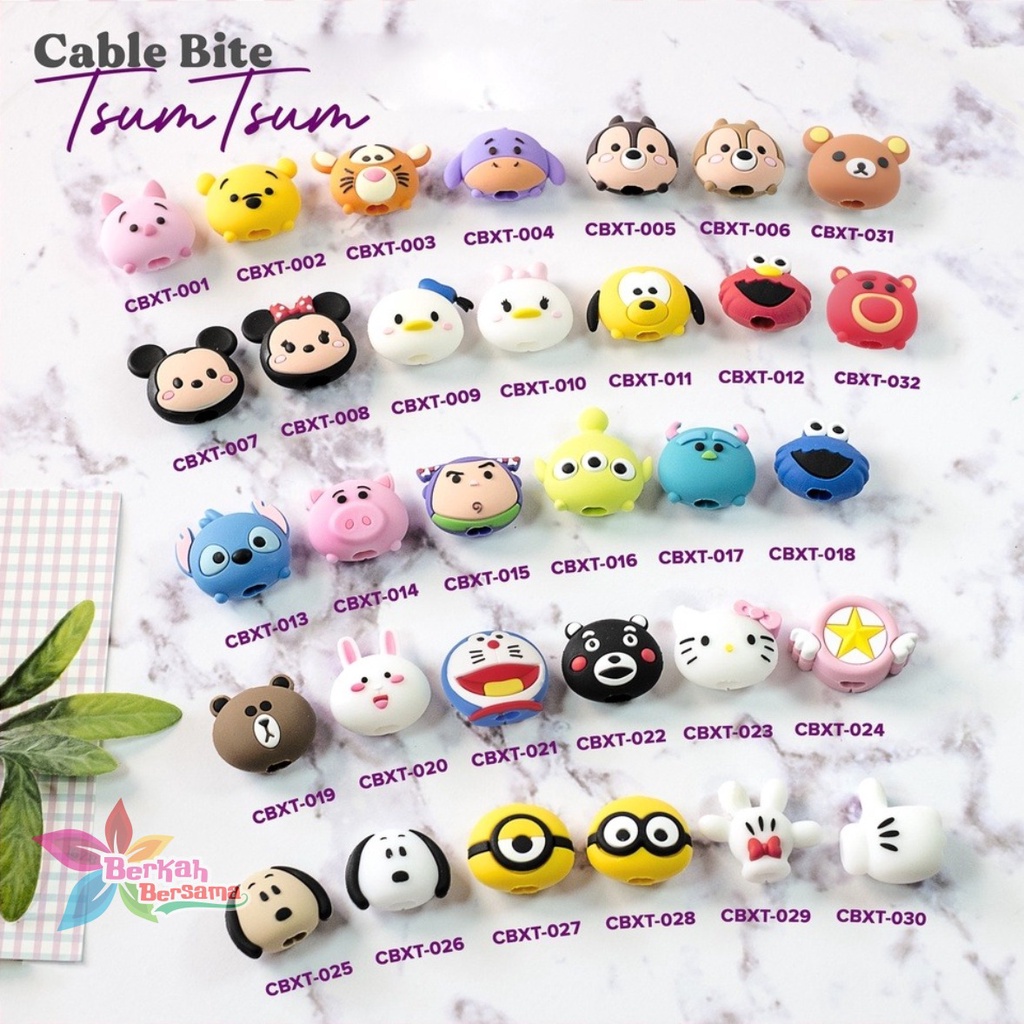 BB6256 TSUM TSUM - Cable Bite/ Pelindung Ujung Kabel/ Cable Saver/ Cable Protector BB6256