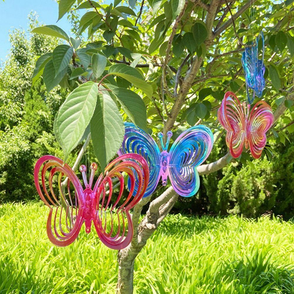 [Elegan] Lonceng Angin 1PCS Bentuk Kupu-Kupu Taman Dekorasi Luar Ruangan ABS Kincir Angin Wind Spinner Ornamen