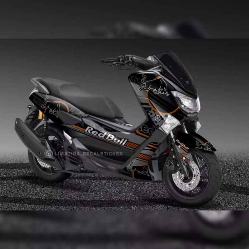 Stiker Decal Nmax lama Fullbody Red bull 002