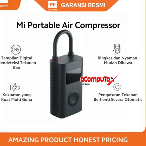XIAOMI MI PORTABLE ELECTRIC AIR COMPRESSOR POMPA ANGIN  ELEKTRIK ORIGINAL GARANSI RESMI
