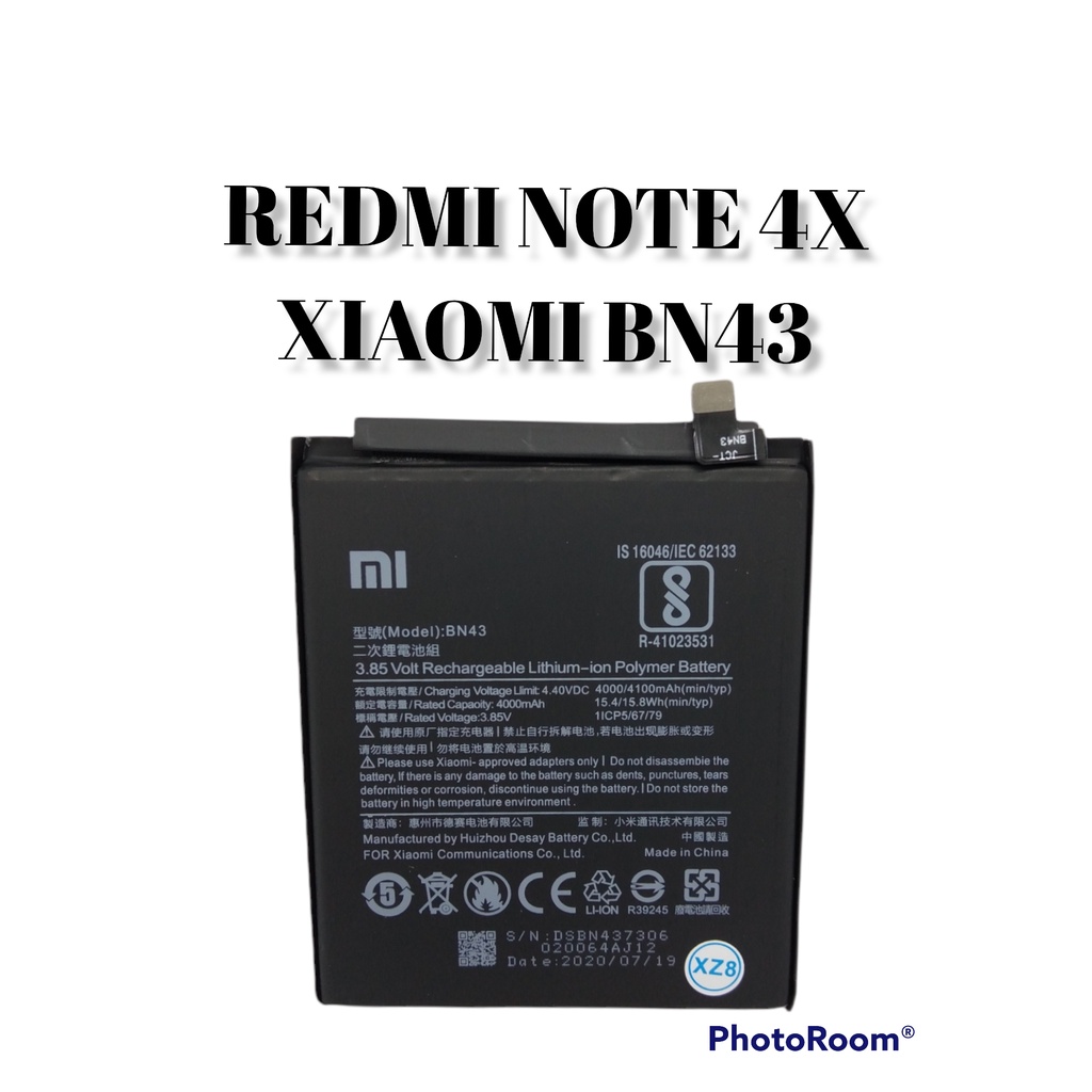 BATERAI XIAOMI REDMI NOTE 4X / BN43 - BATRE BN 43