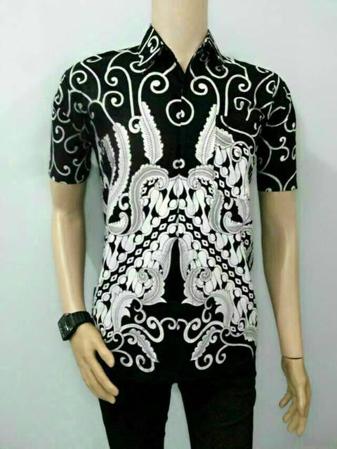 Saroja (054) Couple Keluarga Batik Gamis Batik Katun Premium Motif Ulir Putih